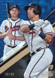 2019 Topps Gold Label Atlanta Braves Austin Riley Base Class 2 Blue パラレル版 56/99
