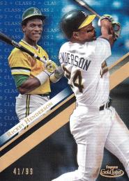 2019 Topps Gold Label Oakland Athletics Rickey Henderson Base Class 2 Blue パラレル版 41/99