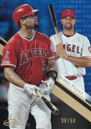 2019 Topps Gold Label Los Angeles Angels Albert Pujols Base Class 3 Blue パラレル版 38/50
