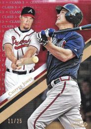 2019 Topps Gold Label Atlanta Braves Chipper Jones Base Class 3 Red パラレル版 11/25
