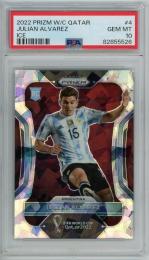 2022 Panini Prizm World Cup Julian Alvarez Ice #4【PSA 10 GEM MT】