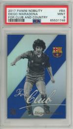 2017 Panini Nobility Diego Maradona For Club #8A【PSA 9 MINT】