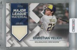 2022 Topps Update Series Christian Yelich Major League Material Relics #MLM-CY Milwaukee Brewers