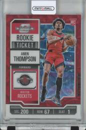 2023-24 Panini Contenders Optic Amen Thompson Rookies International Red #8 RC Houston Rockets