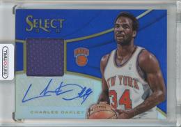 2013-14 Panini Select Charles Oakley Jersey Autographs Blue #39【43/49】 New York Knicks