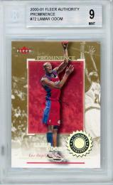 2000-01 FLEER AUTHORITY PROMINENCE Lamar Odom #72【Beckett9】 Los Angeles Clippers