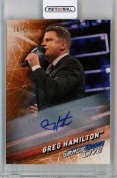 2019 Topps WWE SmackDown Live  Greg Hamilton Autographs Orange #AGH 20/50