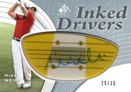 2012 UPPER DECK SP Game Used Golf  Mike Weir Autograph 29/35