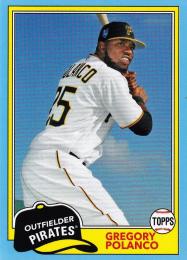 2018 Topps Archives Pittsburgh Pirates Gregory Polanco Base Blue パラレル版 11/25