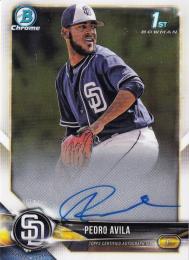 2018 Topps Bowman Chrome San Diego Padres Pedro Avila Prospect Autographs