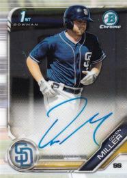 2019 Topps Bowman Chrome San Diego Padres Owen Miller Prospect Autographs