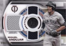 2019 Topps Tribute New York Yankees Miguel Andujar Triple Relics 094/150