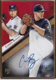 2019 Topps Gold Label Milwaukee Brewers Corbin Burnes Framed Autographs Red パラレル版 (1stナンバー!) 01/25
