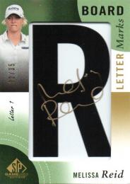 2014 UPPER DECK SP Game Used Golf  Melissa Reid Autograph 32/35