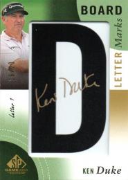 2014 UPPER DECK SP Game Used Golf  Ken Duke Autograph 16/20