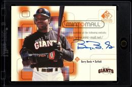 1999 SP Signature #BB Barry Bonds Autographs (MSV#1605)