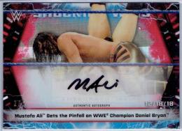 2020 TOPPS WWE CHROME Shocking Wins Autograph Card Red Refractors Mustafa Ali 【2/5】