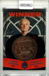 2015 Topps Star Wars Chrome Mace Windu vs Darth Sidious Medallion