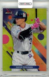2025 TOPPS NPB FINEST 西川遥輝 #125 Base Yellow Refractor Parallel【67/75】 ヤクルト