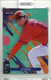 2025 TOPPS NPB FINEST 佐々木泰 #73 Base Aqua Refractor Parallel【114/199】 広島