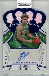 2019-20 PANINI Crown Royale Romeo Langford Crown Rookie Autograph Blue 75枚限定 /59