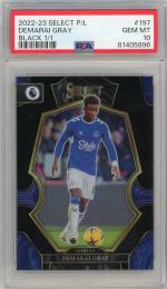 2022-23 Panini Select Premier League Demarai Gray Mezzanine Black #197【1/1】【PSA10】 Everton