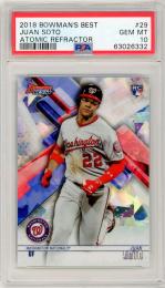 2018 Bowman's Best Juan Soto #29 Atomic Refractor【PSA 10】 Washington Nationals