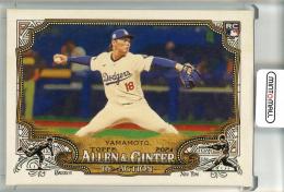 2024 Topps Allen & Ginter Yoshinobu Yamamoto In Action Los Angeles Dodgers