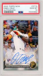 2022 Topps Now Oneil Cruz #377A Autograph【50/99】【PSA 10】 Pittsburgh Pirates