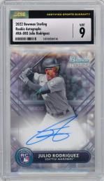 2022 Bowman Sterling Julio Rodriguez #RA-JRO Rookie Autographs【CSG 9】 Seattle Mariners