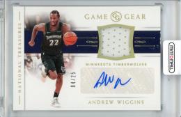 2018-19 PANINI National Treasures Andrew Wiggins Game Gear Autograph Prime 25枚限定 /4