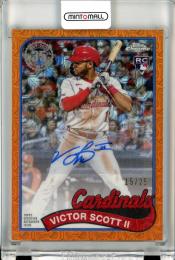 2024 Topps Update Victor Scott Ⅱ #T89CU-VS RC '89 Topps Silver Pack Chrome Autographs Orange Refractor【15/25】 Cardinals