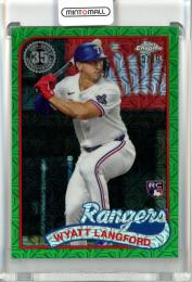 2024 Topps Update Wyatt Langford #T89CU-59 RC ’89 Topps Silver Pack Chrome Green Refractor【95/99】 Rangers