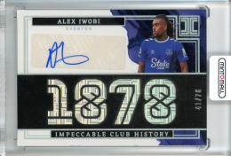 2022-23 Panini Impeccable Premier League Soccer Alex Iwobi Impeccable Club History Autograph/#CH-AIW【41/78】 Everton