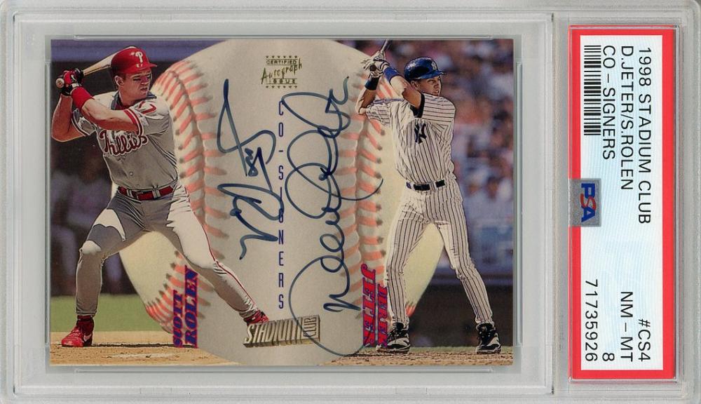 ミントモール / MINT 梅田店 / 【若干焼けあり】1998 TOPPS Stadium Club Derek Jeter & Scott  Rolen Co-Signers【PSA8 NM-MT】