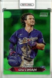 2024 Stadium Club James Outman Chrome Green Refractors Los Angeles Dodgers