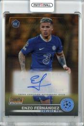 2022-23 Topps Stadium Club Chrome UEFA Club Soccer Enzo Fernandez Chrome Autograph/RC/Orange Prism/#CA-EF【6/25】 Chelsea FC