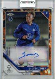 2021-22 Topps Chrome UEFA Women’s Champions League Lauren James Base Autograph/RC/Inferno Refractor/#BA-LJ【4/75】 Chelsea FC