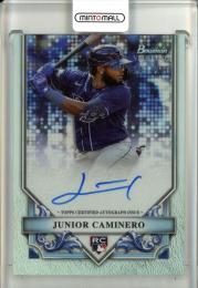 2024 Topps Bowman Stering Junior Caminero Rookie Refractor Autographs【143/150】 Tampa Bay Rays