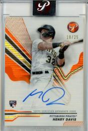 2024 Topps Pristine Henry Davis Pristine Orange Refractor Autographs【18/25】 Pittsburgh Pirates