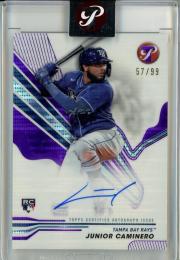 2024 Topps Pristine Junior Caminero Pristine Purple Refractor Autographs【57/99】 Tampa Bay Rays