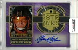 2020 Topps Star Wars Masterwork Angus MacInnes As Jon “Dutch” Vander #AD-AMS Commemorative Dog Tag Autograph Purple Parallel【06/50】