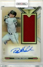 2021 Topps Triple Threads Daulton Varsho #ASJR-DV Autograph Single Jumbo Relic Gold Parallel【21/25】 Diamondbacks