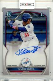 2023 Topps Bowman  Yunior Garcia #CPA-YG Chrome Prospect Autograph Refractor Parallel【184/499】 Dodgers
