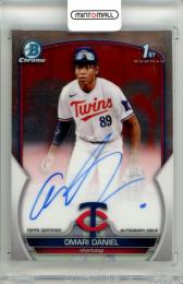 2023 Topps Bowman  Omari Daniel #CPA-OD Chrome Prospect Autograph  Twins
