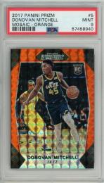 2017-18 Panini Prizm Mosaic Donovan Mitchell Orange RC #5【PSA 9 MINT】