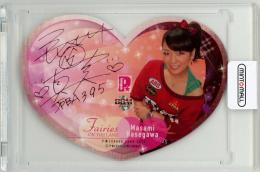 2012 BBM P☆LEAGUE   長谷川真実 ピンク箔サイン入りダイカットカード 11/45