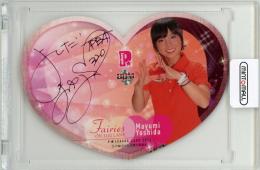 2012 BBM P☆LEAGUE   吉田真由美 ピンク箔サイン入りダイカットカード 20/45
