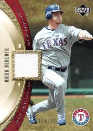 2005 UPPER DECK Artifacts  Hank Blalock Game Used Jersey 170/325