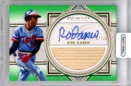 2022 Topps Definitive Rod Carew #DARC-RCAR Definitive Autograph Relic Collection Green Parallel【07/10】 Twins